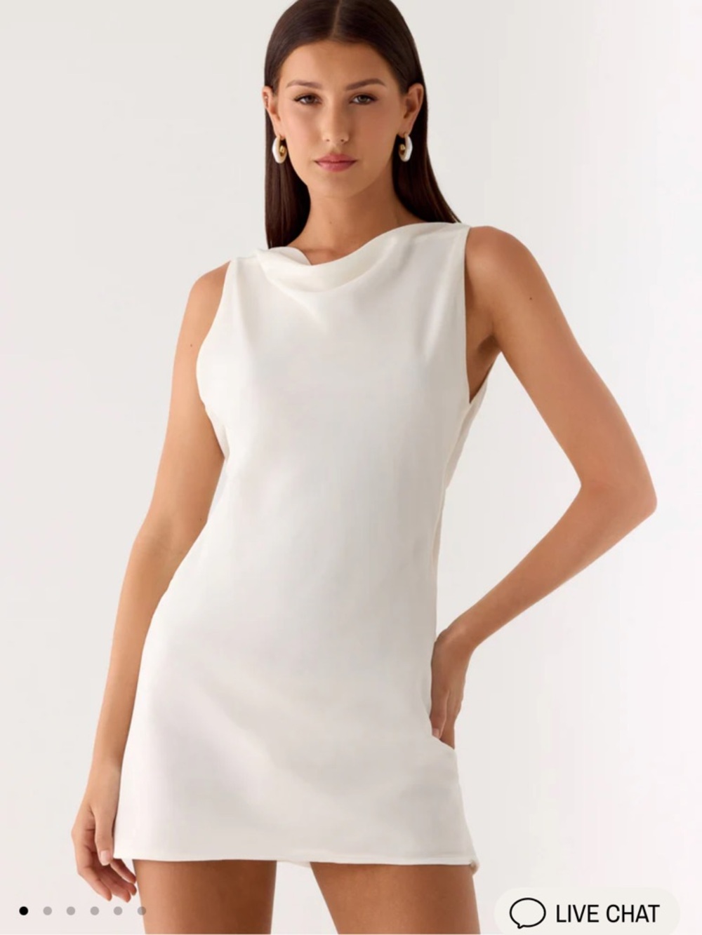 Peppermayo Tuscan Glow Chiffon Mini Dress - Ivory